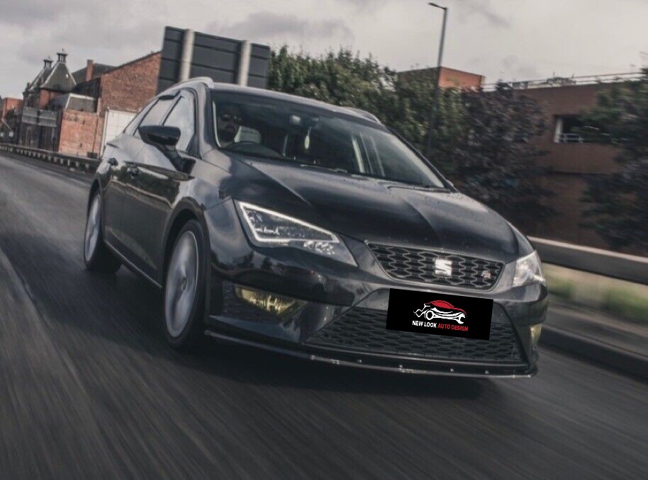 SEAT LEON FR Rear Diffuser Set ABS and LOWER FRONT ABS GLOSS BLACK SPLITTER LIP - Image 11