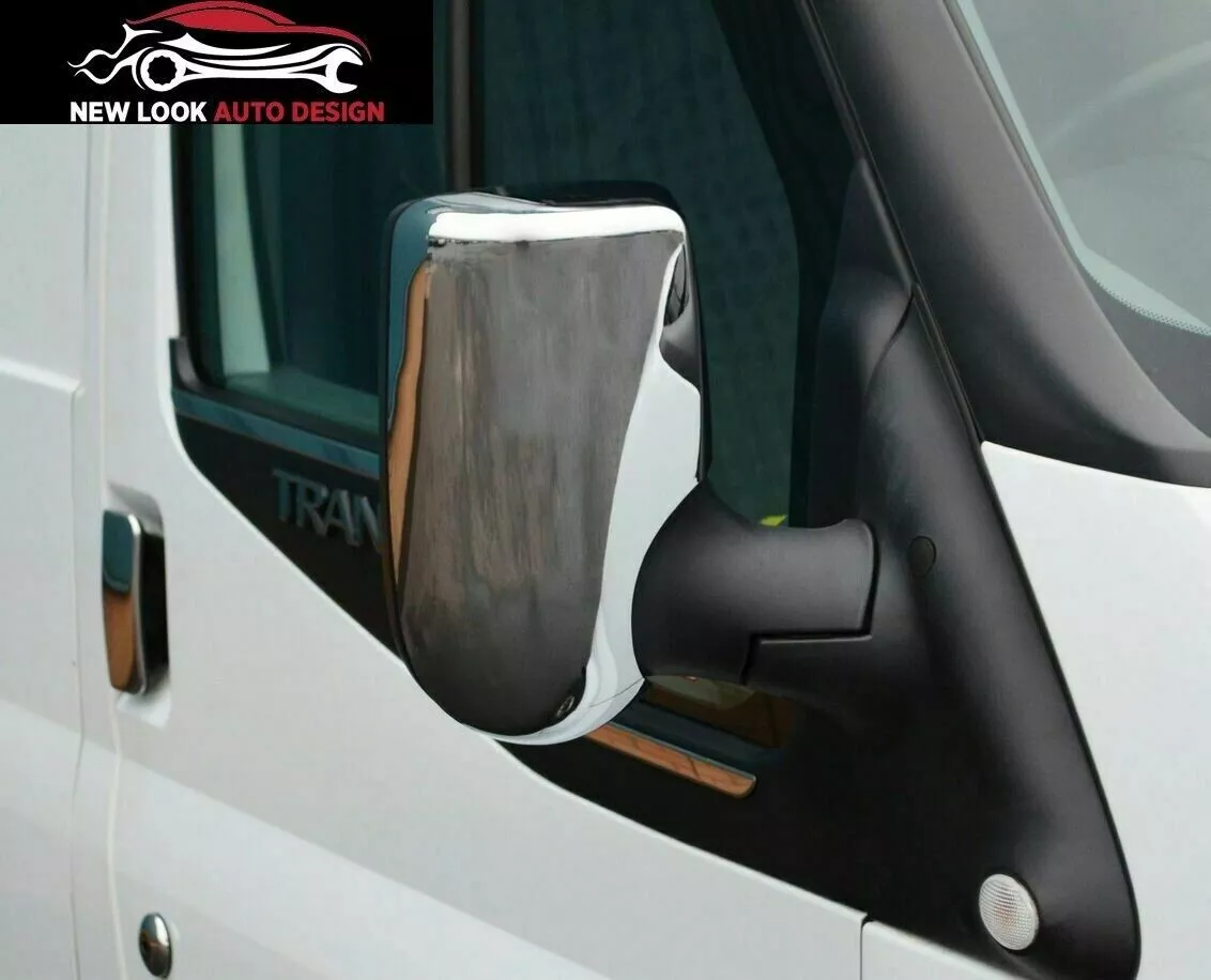 Chrome S.Steel Wing Mirror Covers Trim Set Fits Ford Transit 2002-2013 2pcs