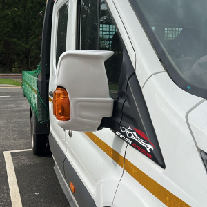 Fits Ford Transit 2014+ Bat style White Wing Mirror Cap Covers Set