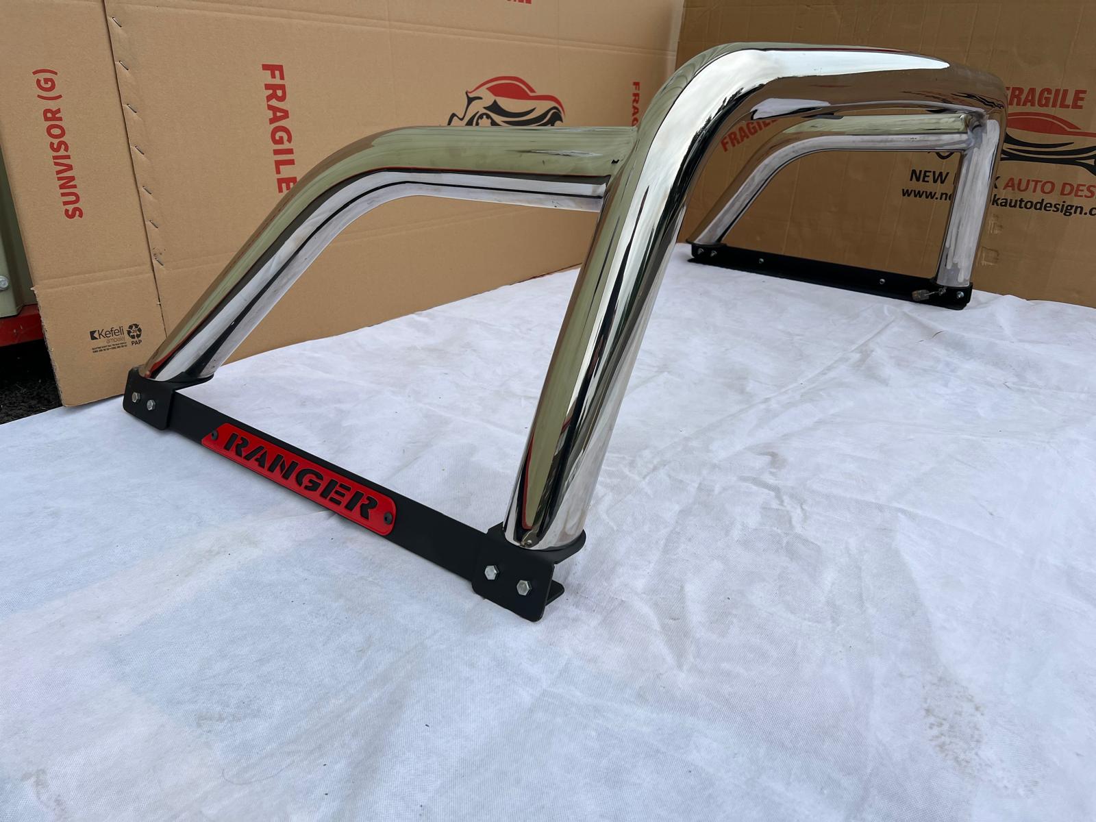 LED Chrome Roll bar with Brake lights Fits Ford Ranger 2012+ - Image 2