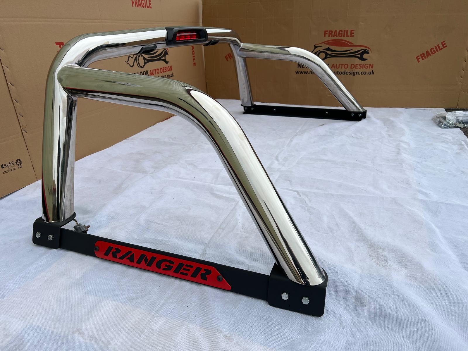 LED Chrome Roll bar with Brake lights Fits Ford Ranger 2012+ - Image 5