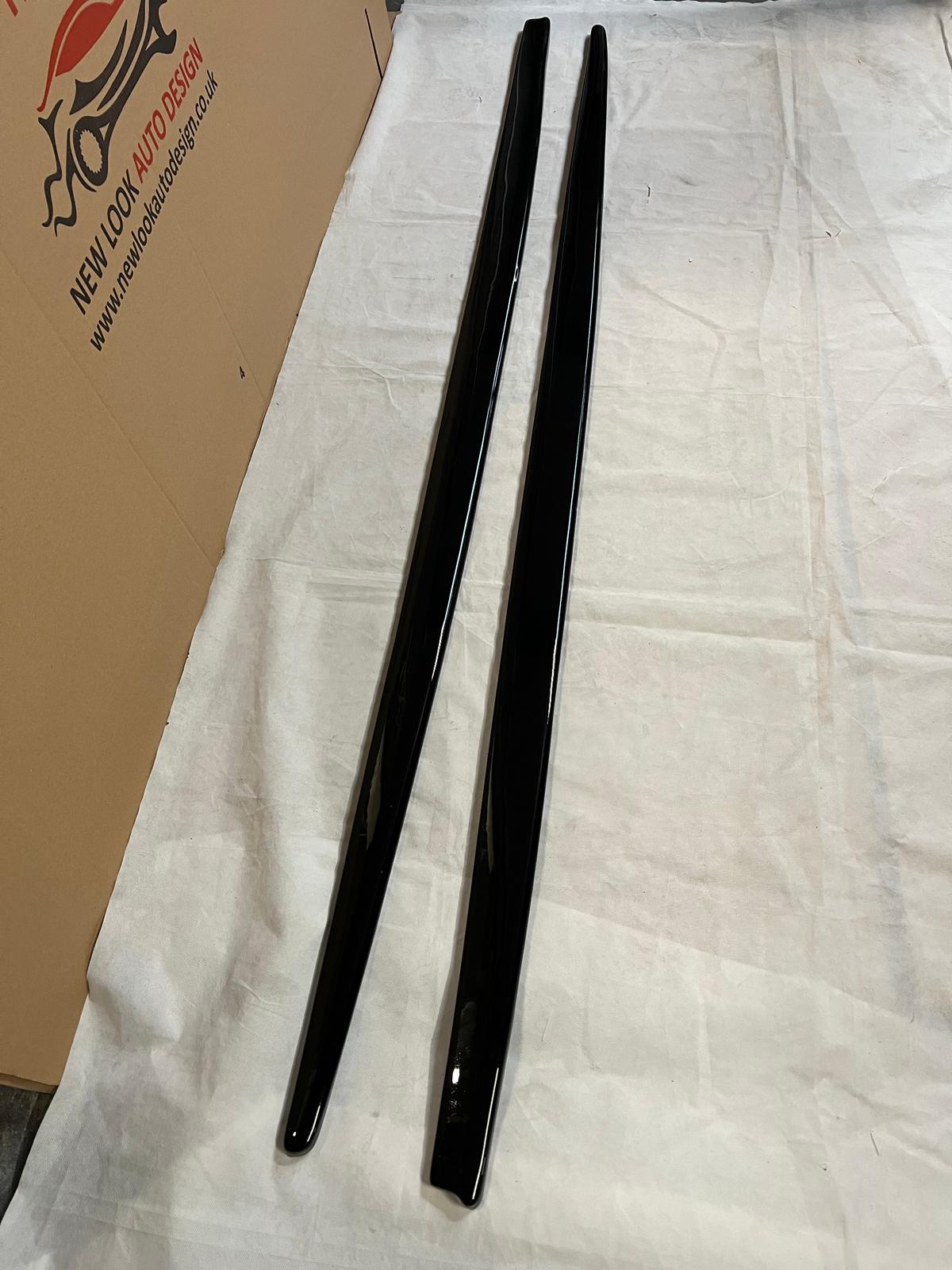For BMW 3 Series F30 F31 2012-2019 Black Side Skirt Extention Blades - Image 3