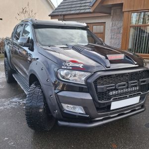 To fit Ford Ranger 2012-2020 Black External Sun Visor Solid Acrylic