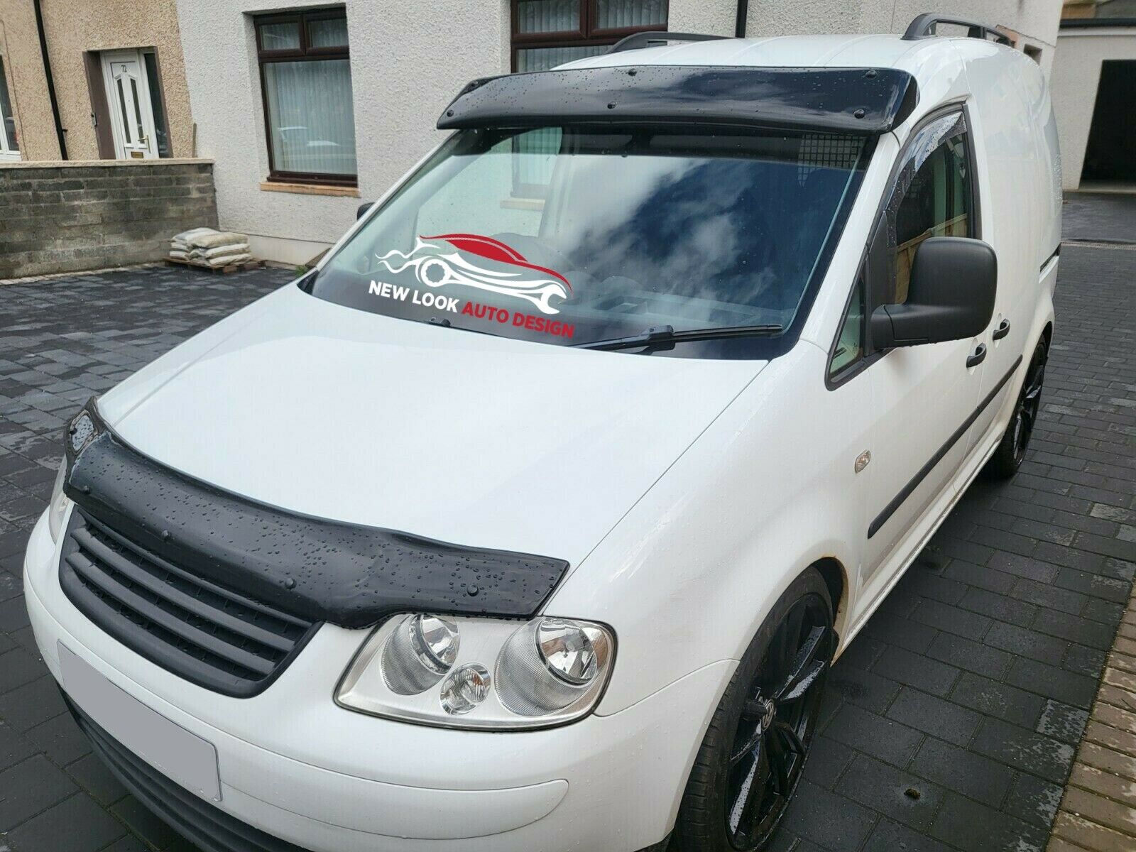 To fit VW Caddy 2004-2010 Black External Sun Visor Solid Acrylic