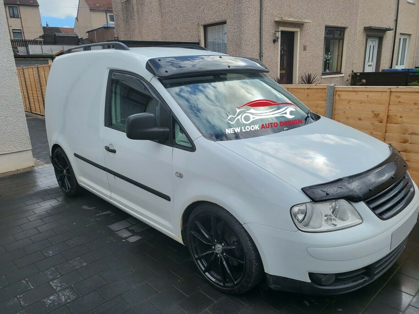 To fit VW Caddy 2004-2010 Black External Sun Visor Solid Acrylic - Image 4