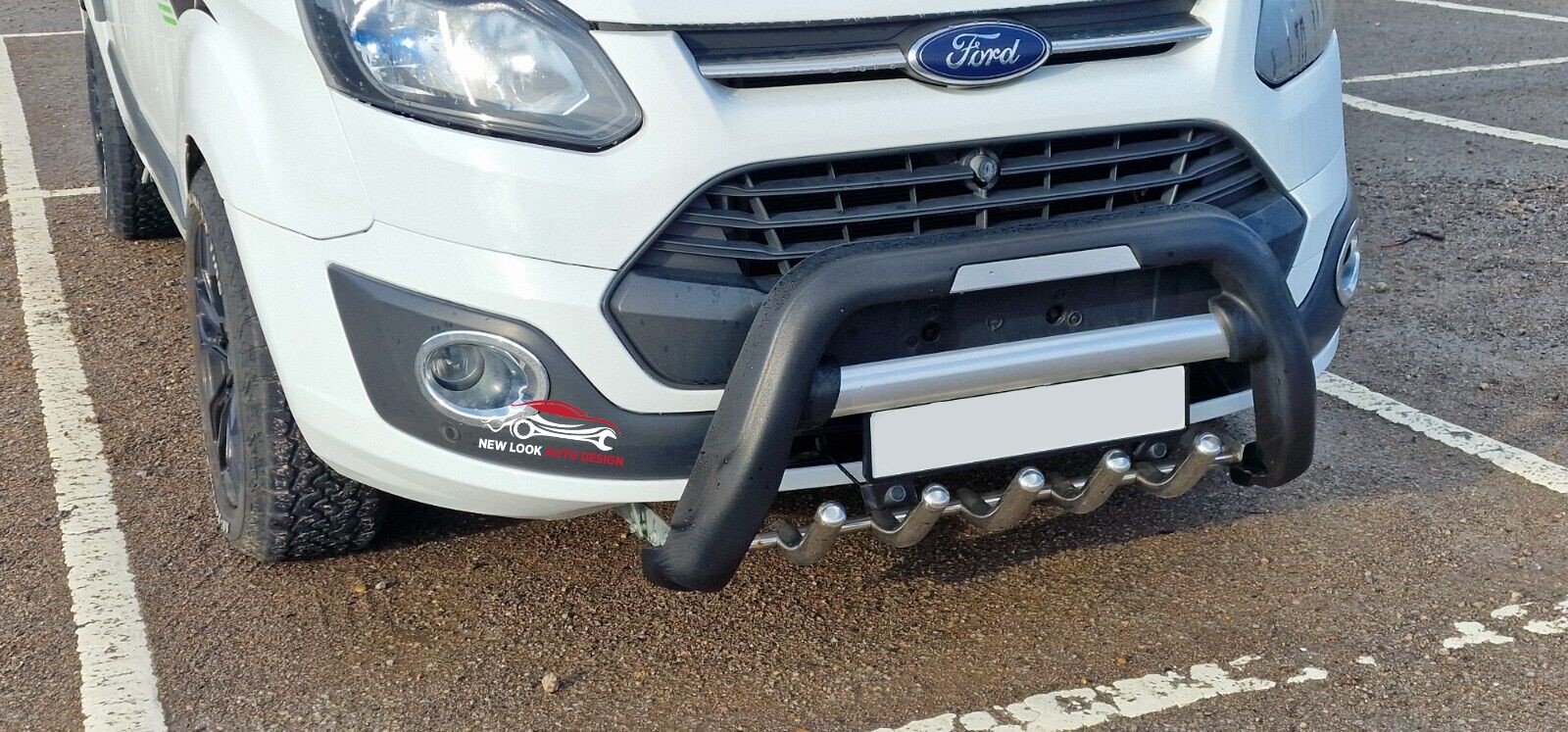 Heavy Duty Black Bull Bar to Fit Renault Master 2011+ - Image 5