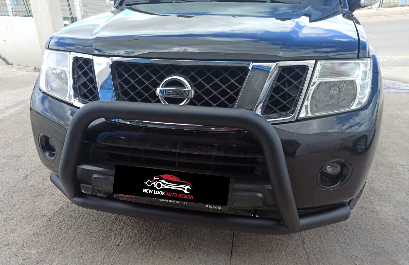 Black Stainless Steel Bull Bar for Nissan Navara 2016+ (76 mm ) - Image 5