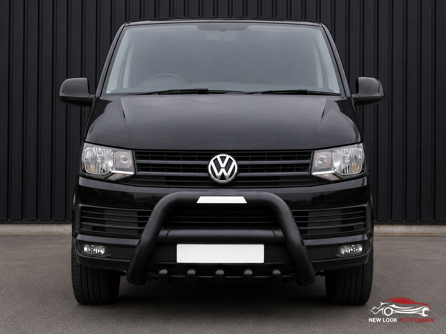 Heavy Duty Front Black Bull Bar – VW Transporter T5 & T6 2016+ - Image 4