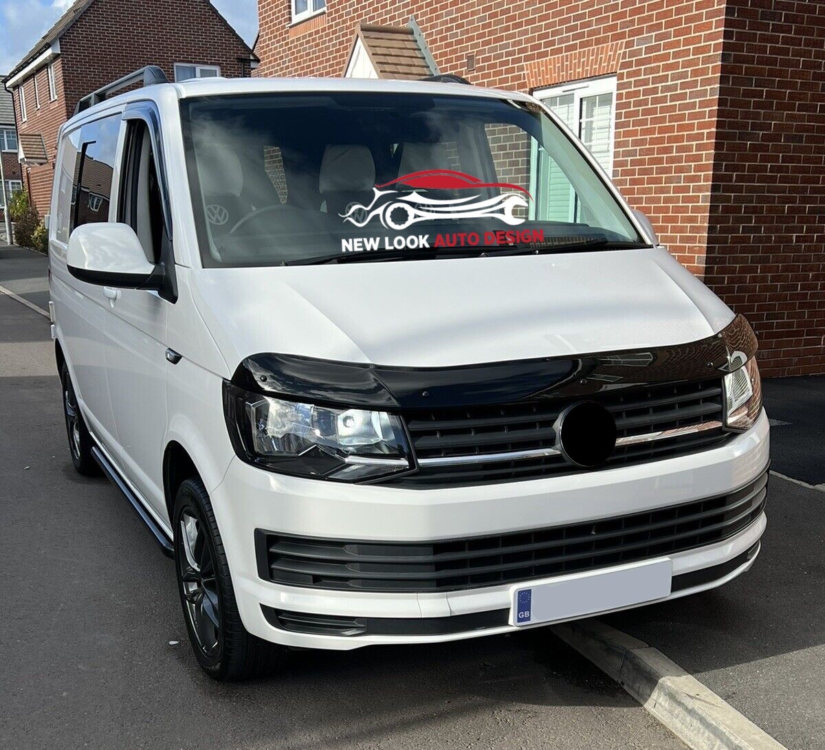 Sun Visor and Bonnet guard set Black Acrylic for VW TRANSPORTER T6 2015+ - Image 13