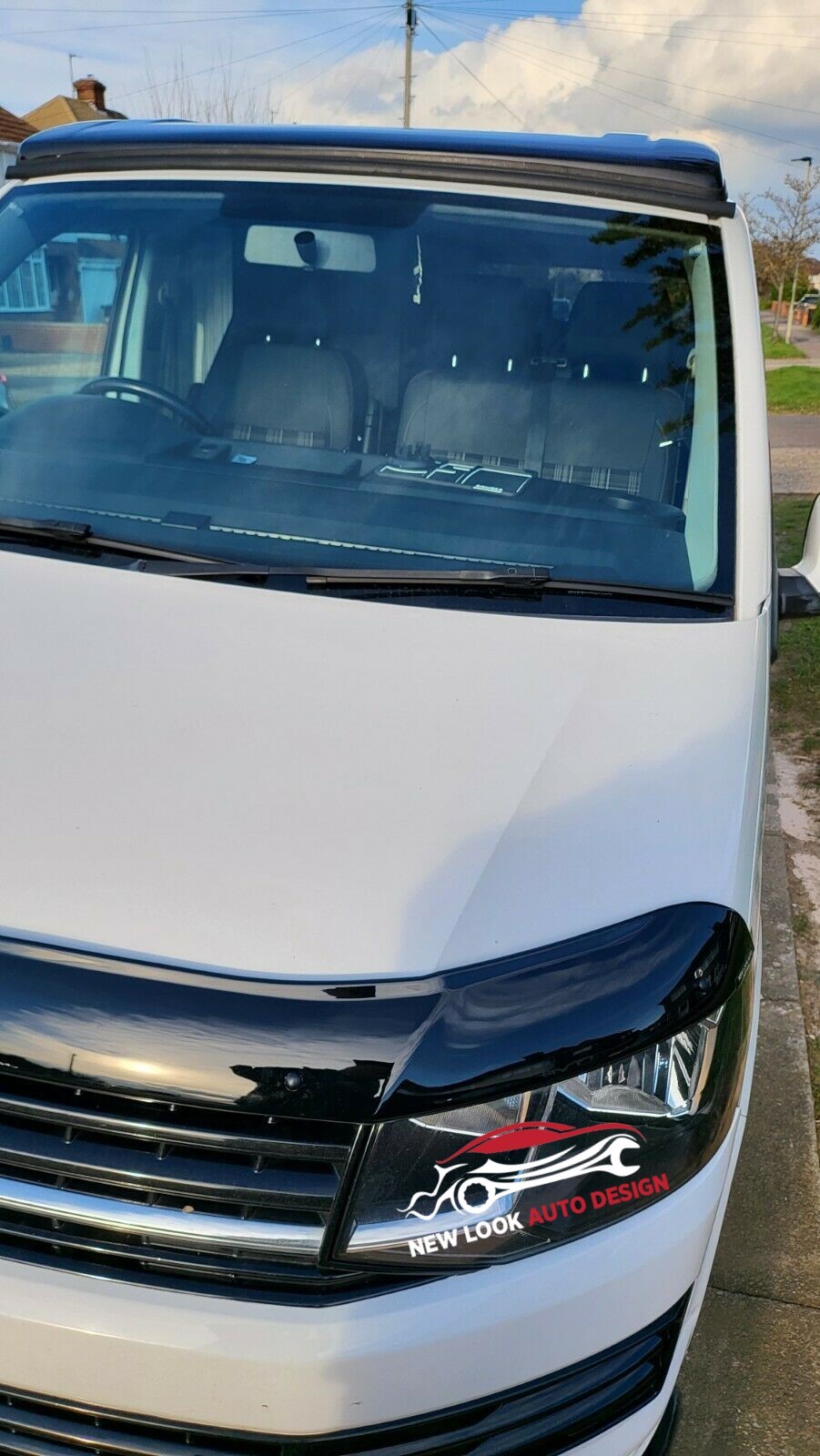 Sun Visor and Bonnet guard set Black Acrylic for VW TRANSPORTER T6 2015+ - Image 16