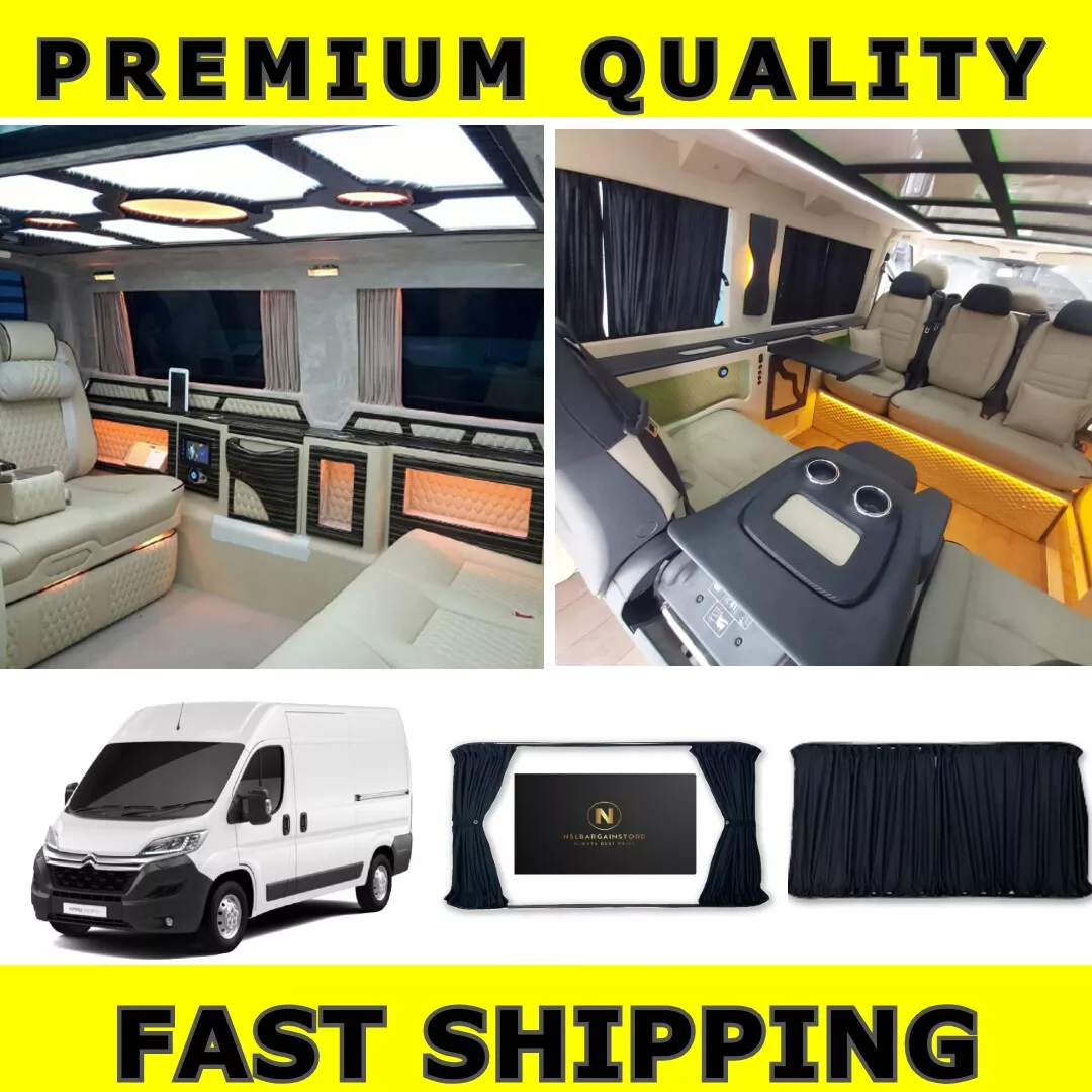 VW CRAFTER BLACKOUT FABRIC SLIDING DOOR WINDOW CURTAINS - Image 7