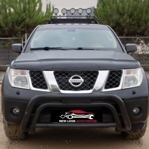 Black bonnet guard protector For Nissan Navara 2006-2015