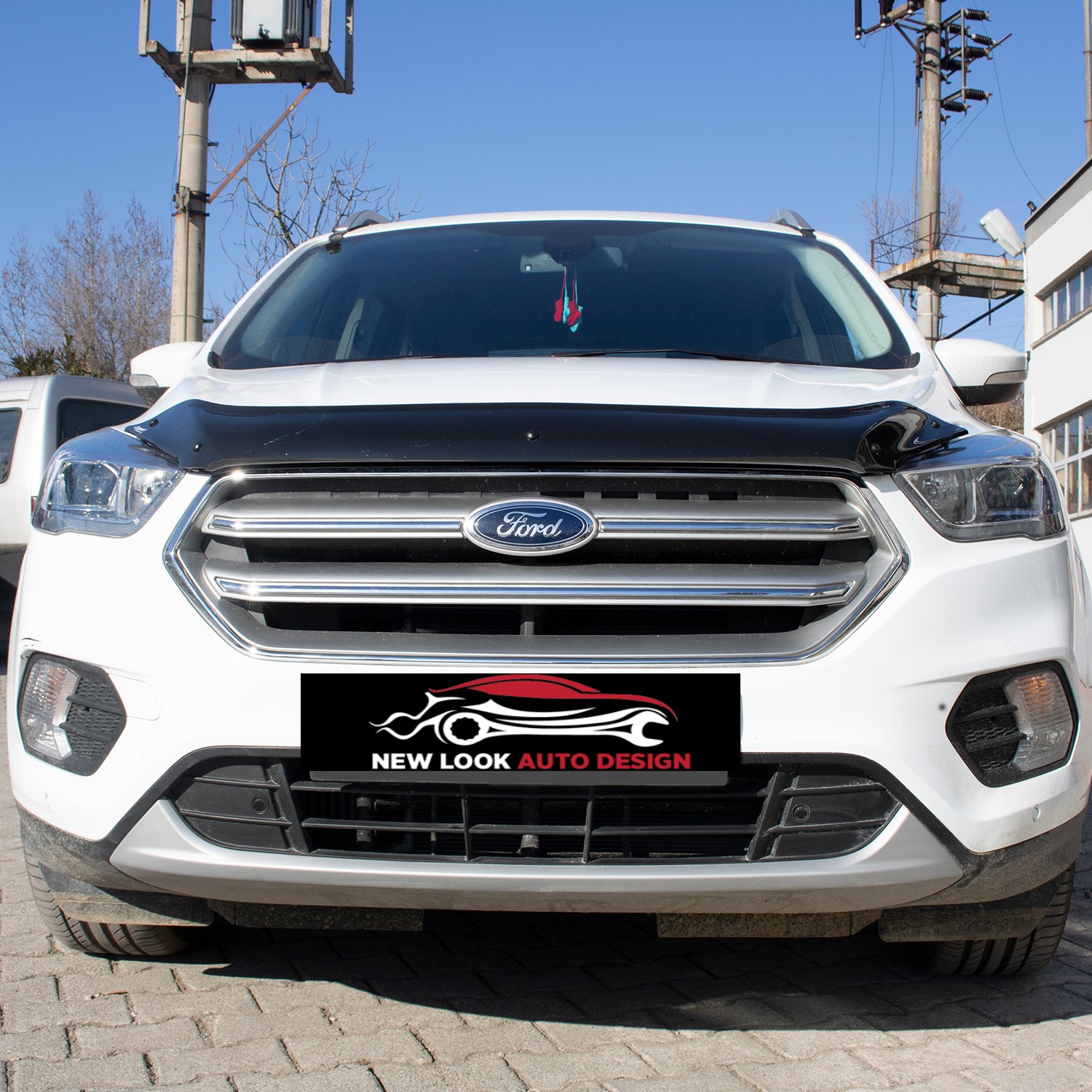 Black Gloss bonnet guard protector Ford Kuga MK2 facelift 2017-2020 - Image 4