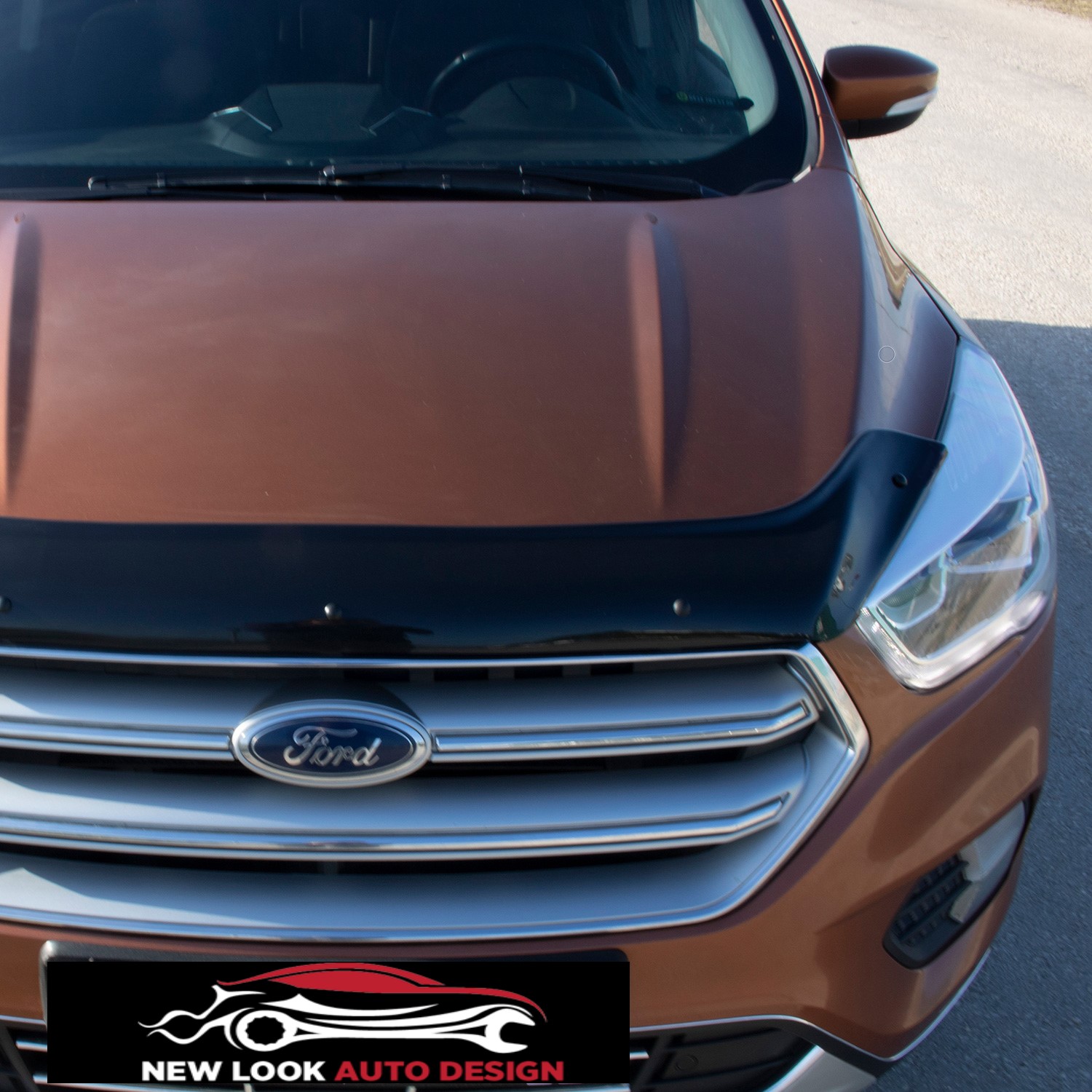 Black Gloss bonnet guard protector Ford Kuga MK2 facelift 2017-2020 - Image 8