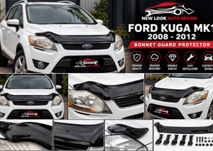 Ford Kuga MK1 2008–2012 Black Gloss Bonnet Guard Protector