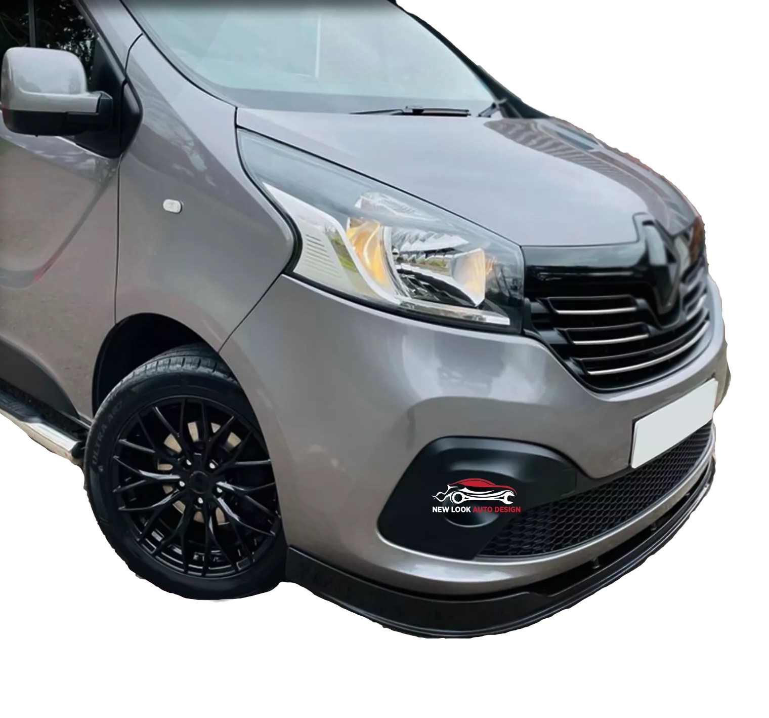 Vauxhall Vivaro 2019+ LOWER FRONT ABS GLOSS BLACK SPLITTER BUMPER LIP ADD ON