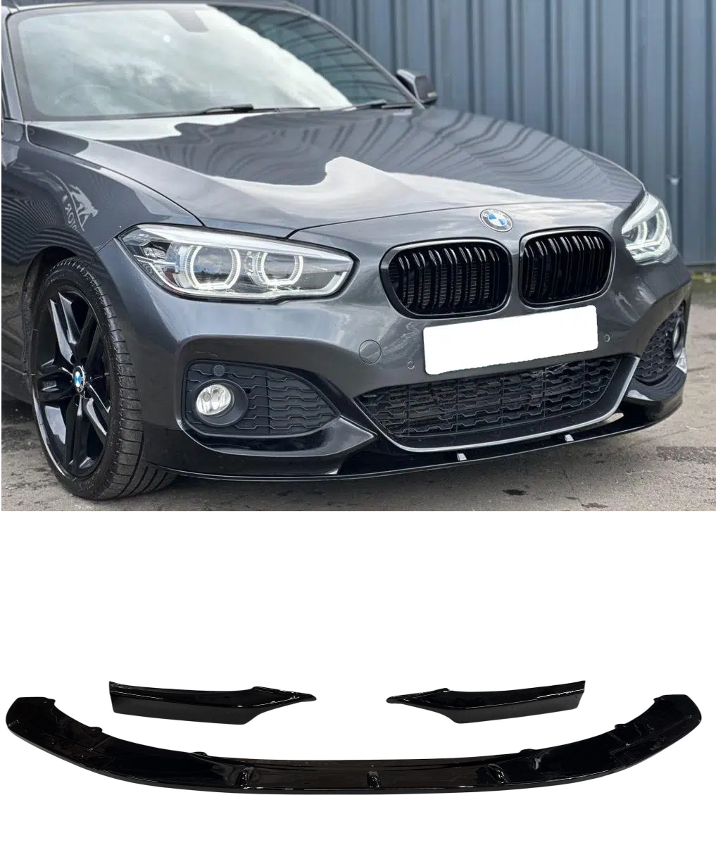 BMW 1 series F20 F21 3PC M SPORT PRE-LCI 11-14 Lower Front Splitter Lip Black