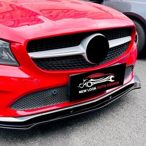 FOR MERCEDES CLA W118 C118 AMG Line 2019+ GLOSS BLACK FRONT BUMPER SPLITTER LIP 3 pcs