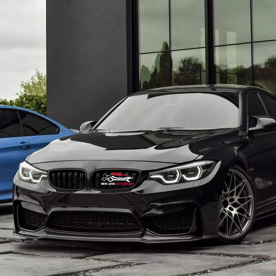 Front Bumper Lip Spoiler BMW 2015-20 F80 M3 F82 F83 M4 MP Style Gloss Black