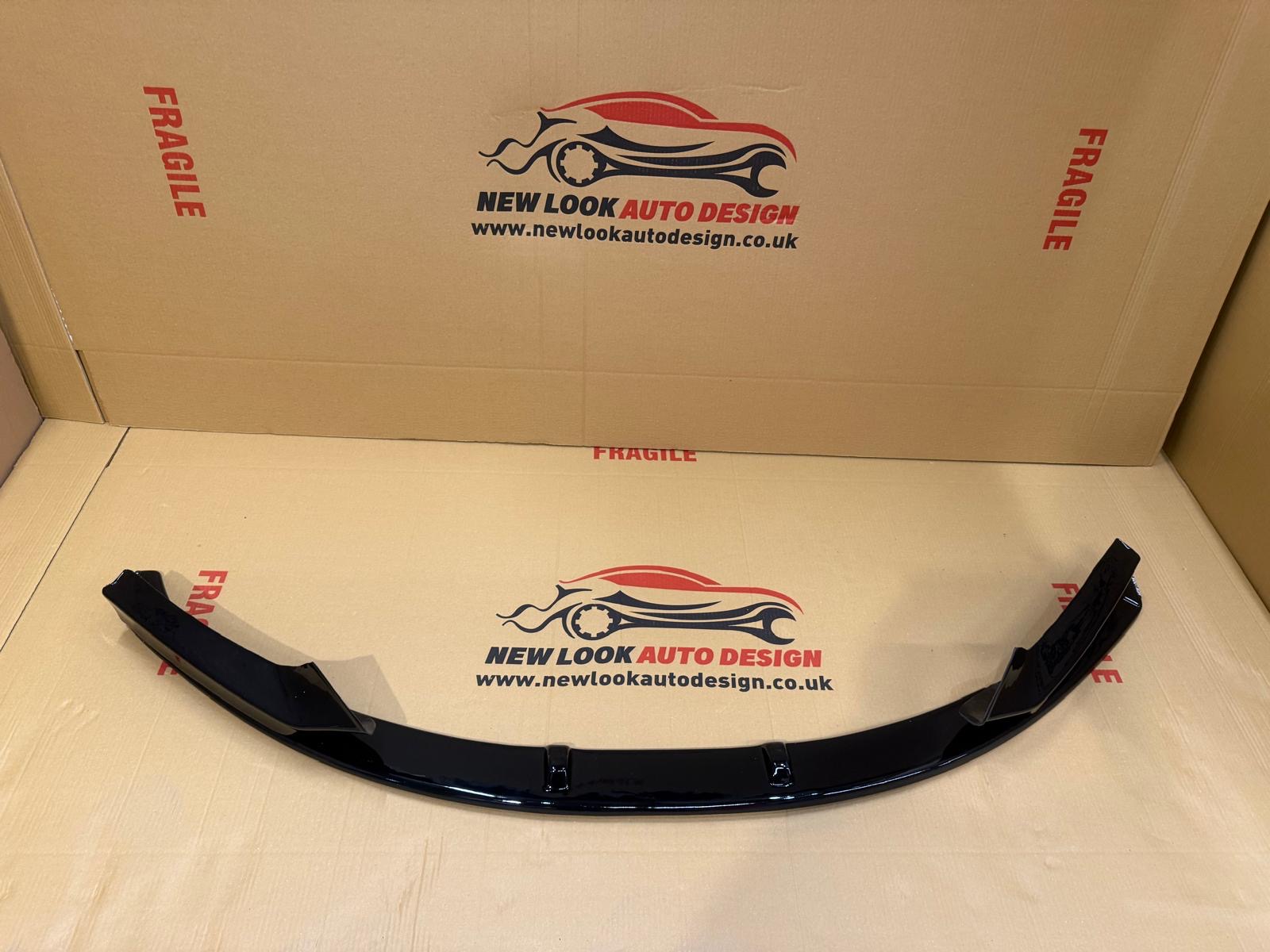 BMW 2 series F22 F23 2014-2021 Black gloss Front Bumper splitter lip 3 pieces - Image 7
