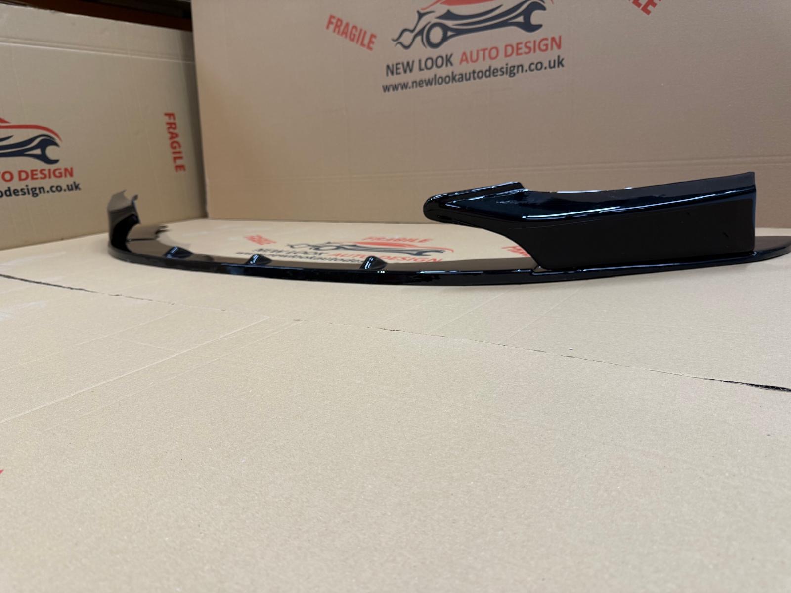 BMW 1 series F20 F21 3PC M SPORT PRE-LCI 11-14 Lower Front Splitter Lip Black - Image 4