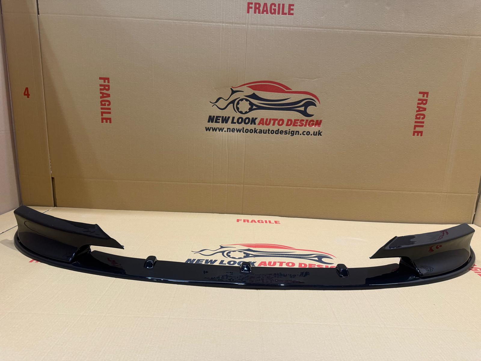 BMW 2 series F22 F23 2014-2021 Black gloss Front Bumper splitter lip 3 pieces - Image 8