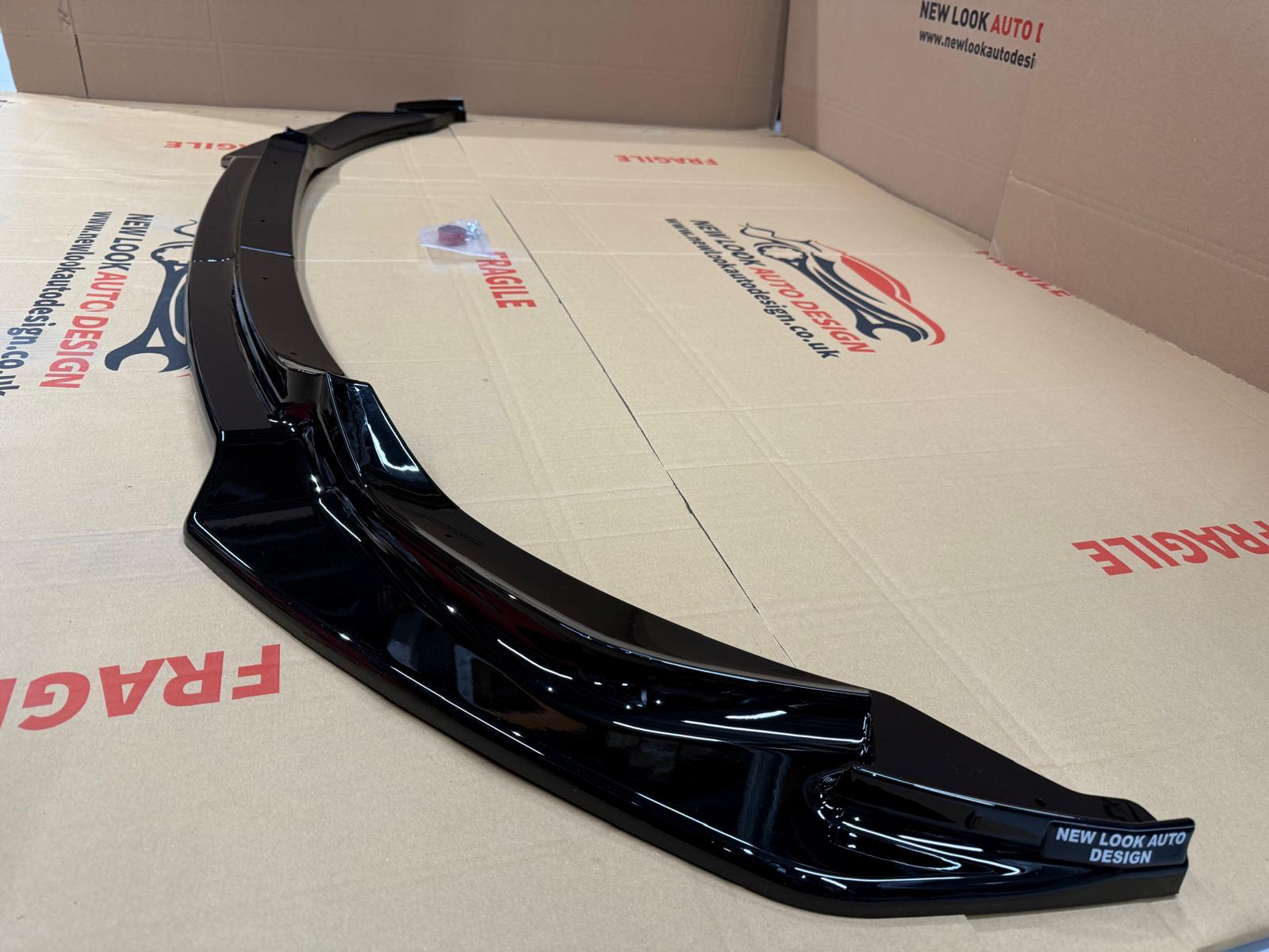 Front Bumper Lip Spoiler BMW 2015-20 F80 M3 F82 F83 M4 MP Style Gloss Black - Image 6