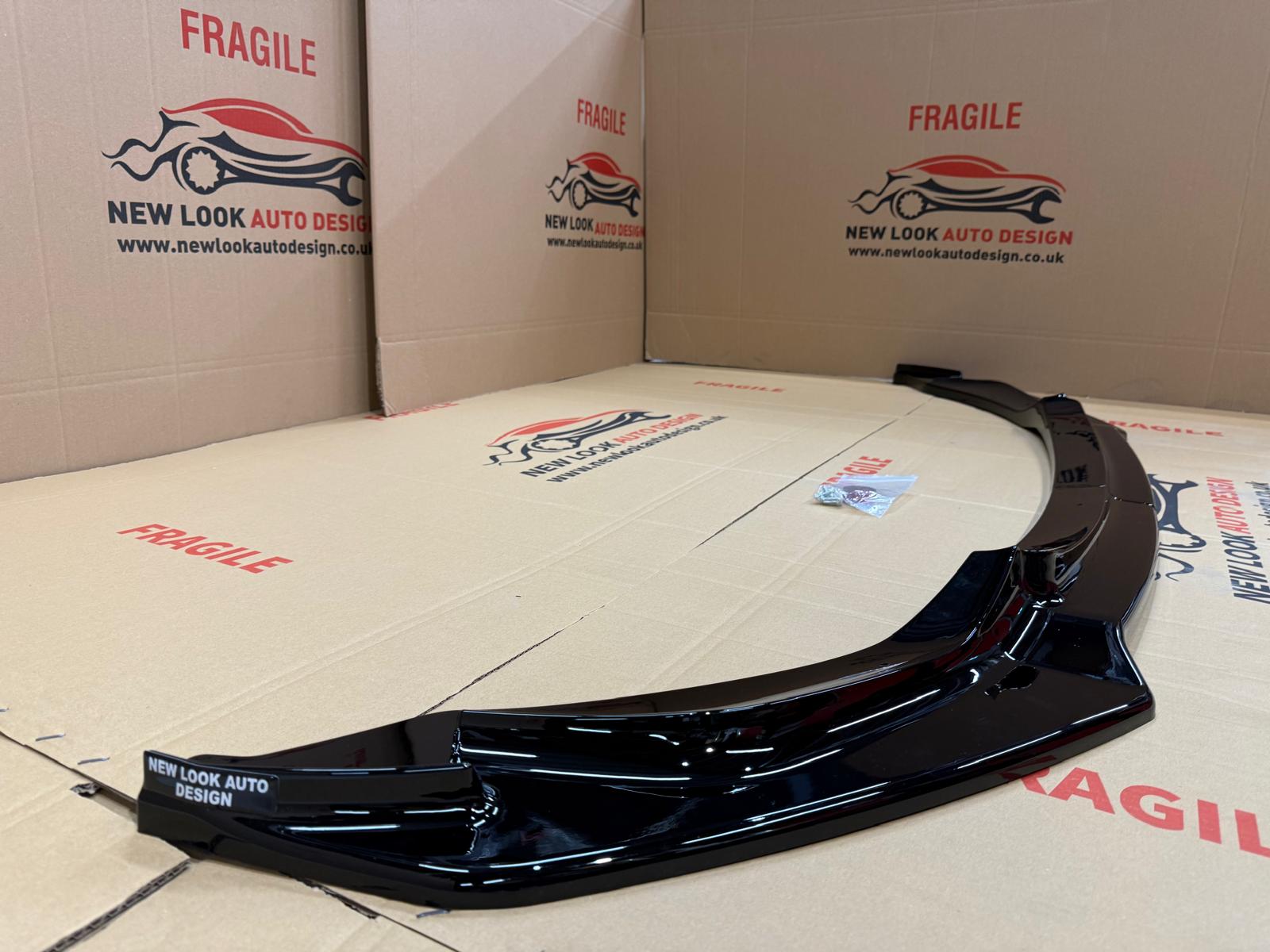 Front Bumper Lip Spoiler BMW 2015-20 F80 M3 F82 F83 M4 MP Style Gloss Black - Image 8