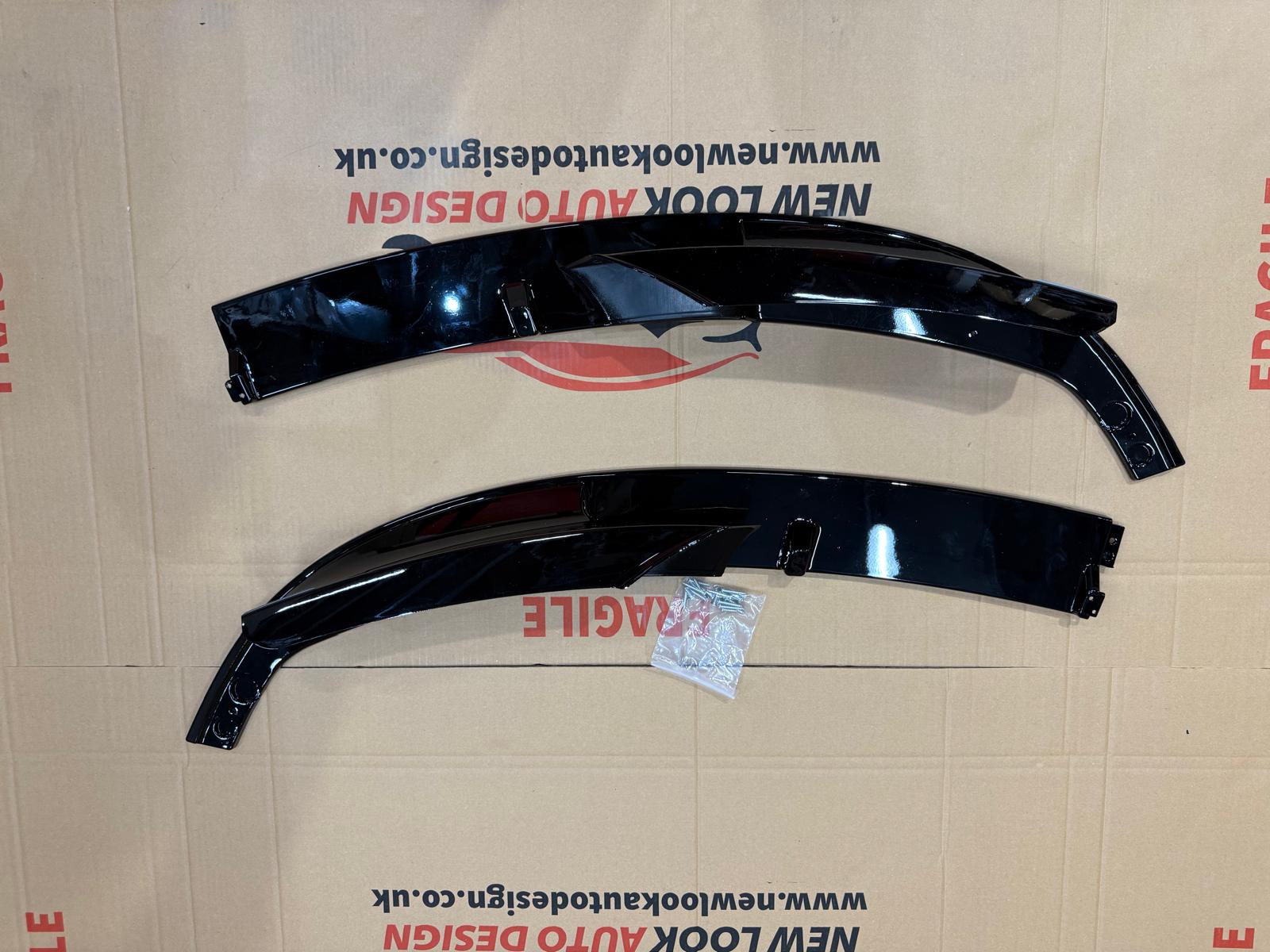 BMW F30 F31 M Sport 2012–2018 Gloss Black Front Bumper Splitter Lip – 2 Piece - Image 8