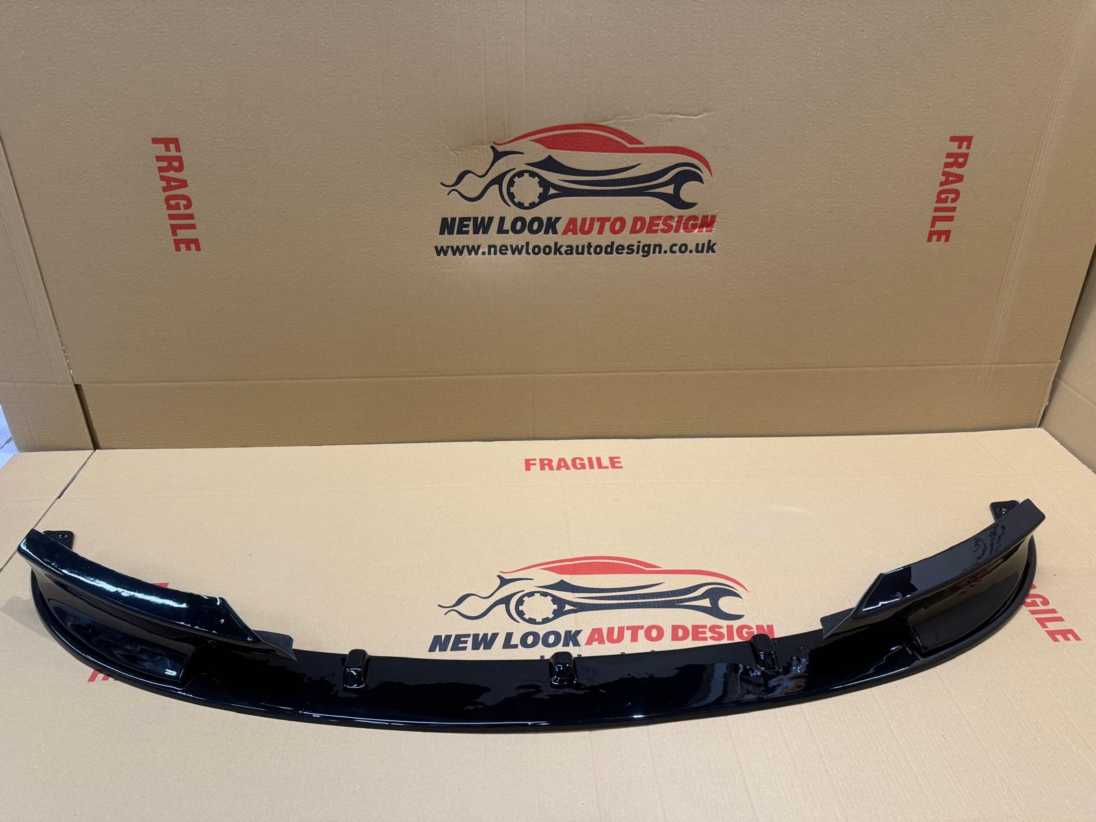 BMW 2 series F22 F23 2014-2021 Black gloss Front Bumper splitter lip 3 pieces - Image 12