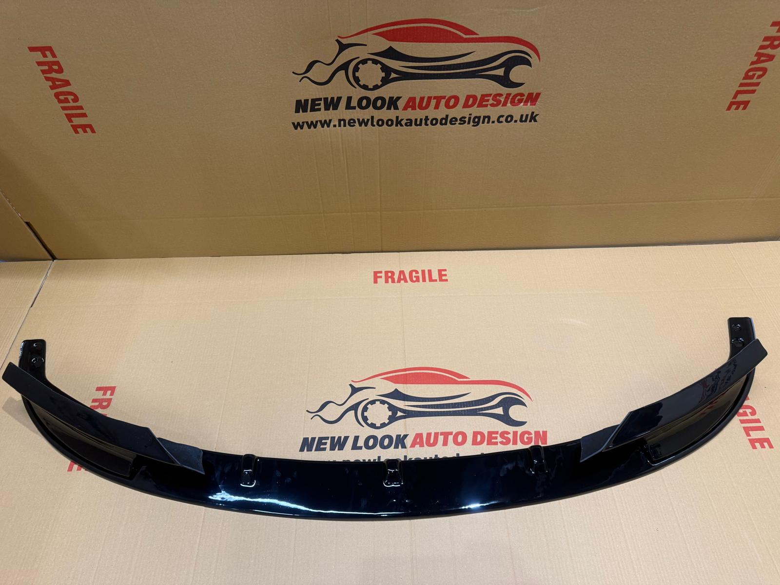 BMW 2 series F22 F23 2014-2021 Black gloss Front Bumper splitter lip 3 pieces - Image 13