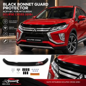 Black Bonnet Guard Protector Acrylic for Mitsubishi Eclipse Cross 2018+