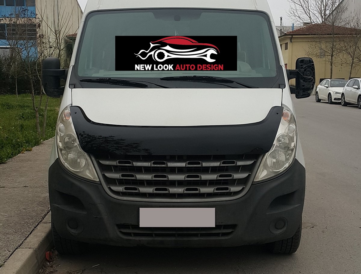 Renault Master 2010-2014 Set Sun Visor and Bug Guard Solid Black Acrylic - Image 7