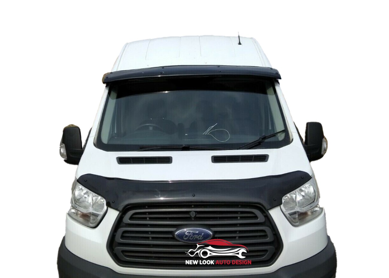 Black Gloss Sun Visor To Fit Ford Transit 2019+ With fitting kit - Image 10