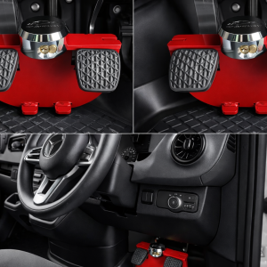 Fits Mercedes Sprinter  2006+  Automatic Red Anti Theft Security Pedal Lock Box