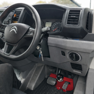Fits Citroen Dispatch automatic Red Anti Theft Security Pedal Lock Box RHD