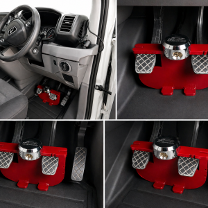 Fits MAN TGE 2018+ Manual Red Anti Theft Metal Security Pedal Lock Box