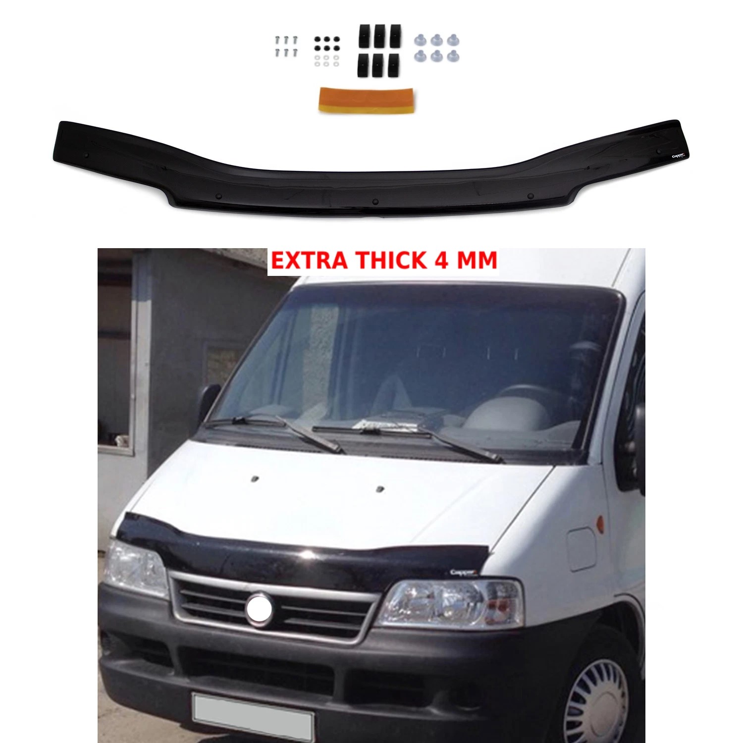 Fiat Ducato 1995-2003 black Bonnet Guard protector