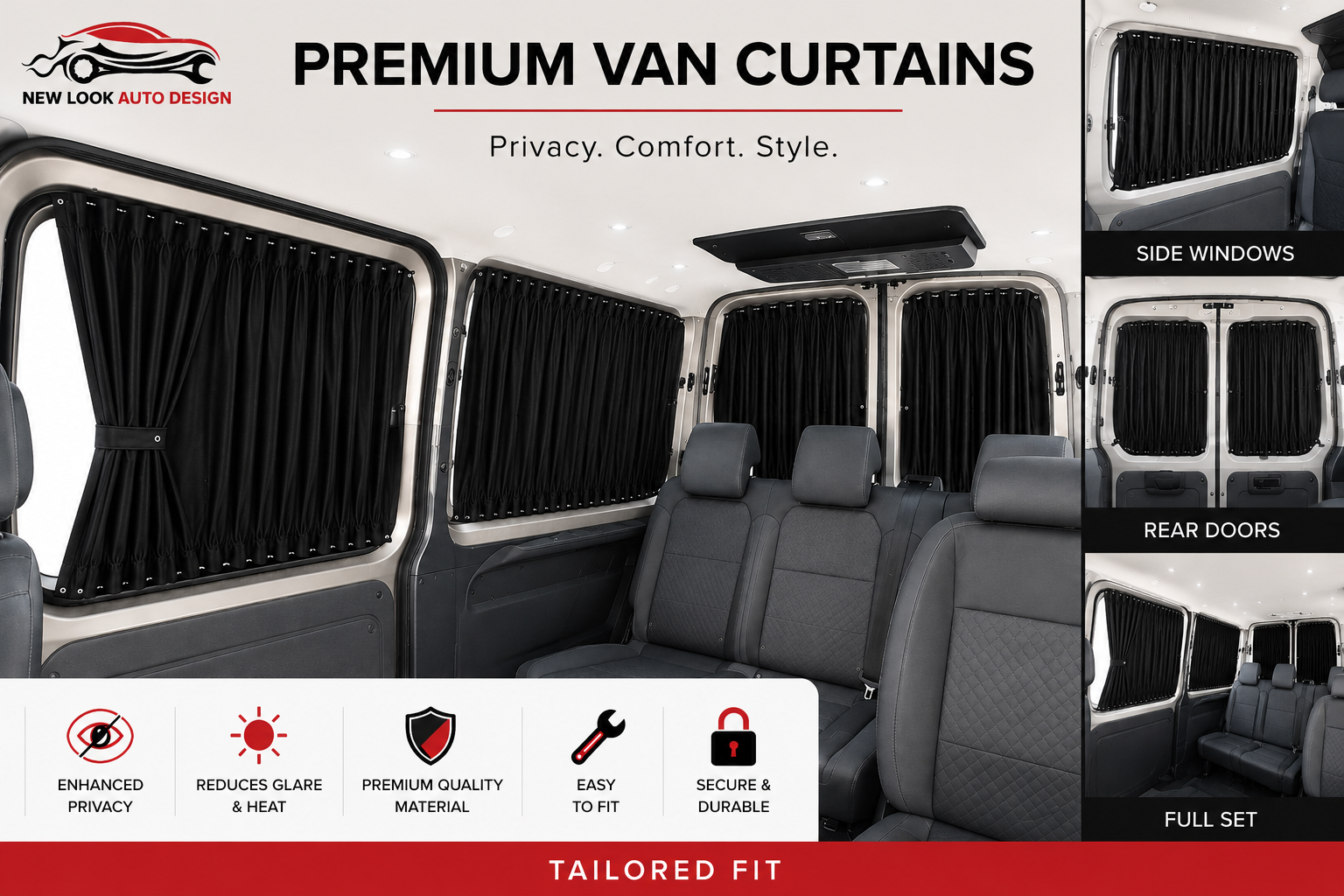 Mercedes Sprinter Blackout curtains Premium Quality Curtains