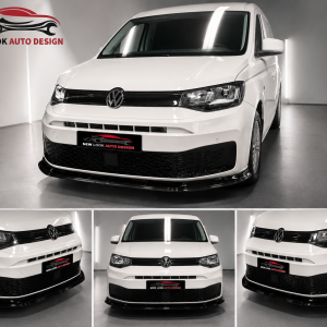 VW Caddy 2021+ LOWER FRONT ABS GLOSS BLACK SPLITTER BUMPER LIP