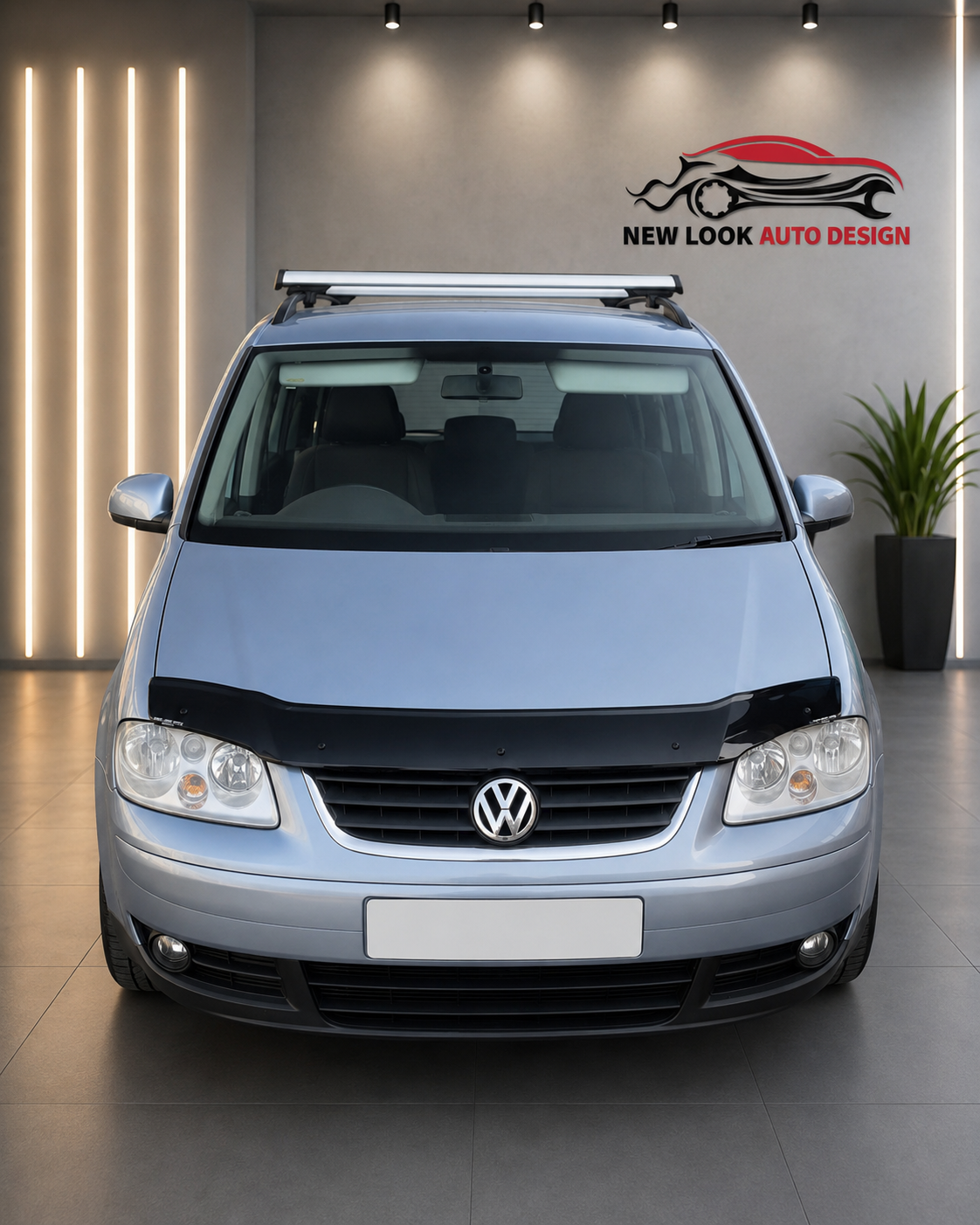 VW Touran 2004-2010 Black Gloss Bonnet Guard Deflector