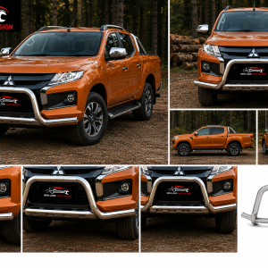 Mitsubishi L200 (2015–2019) Stainless Steel A-Bar Bull Bar with Side Wings