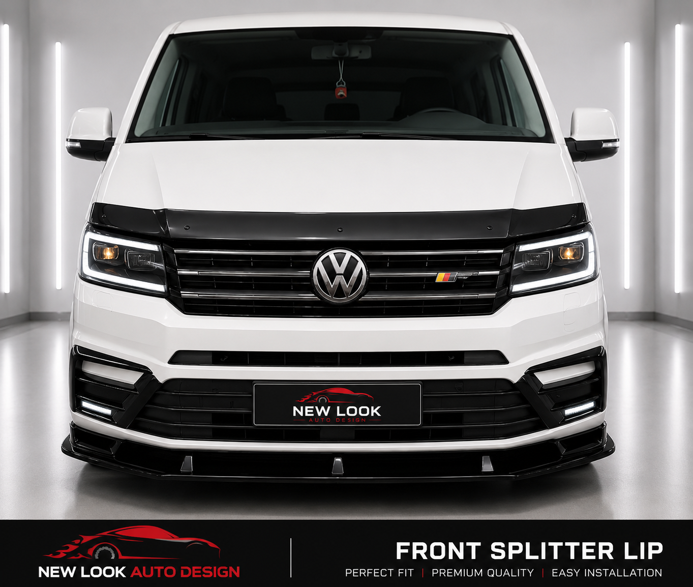 MAN TGE 2018+ Gloss Black Front Splitter Lip - Image 4