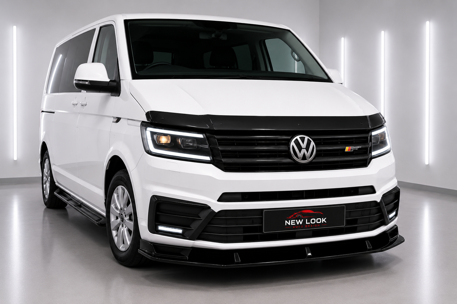 VW Crafter 2018+ Gloss Black Front Splitter Lip - Image 2