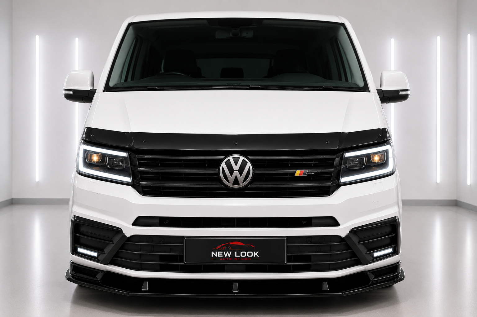VW Crafter 2018+ Gloss Black Front Splitter Lip - Image 3