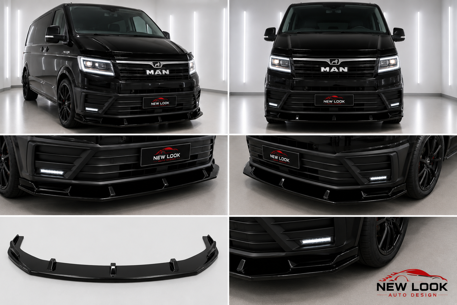 MAN TGE 2018+ Gloss Black Front Splitter Lip - Image 6