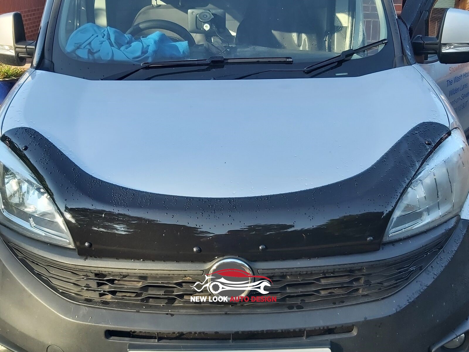 Fiat Doblo 2015+ Black Acrylic Sun Visor and Bonnet Bug Guard Set - Image 7