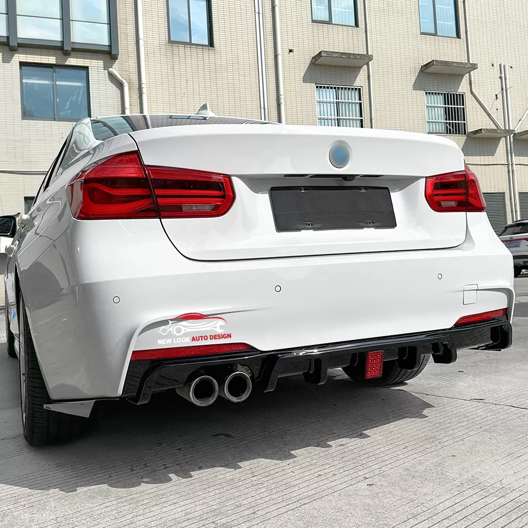 Gloss Black Rear Diffuser BMW 3 Series F30 2013-2019 - Image 6