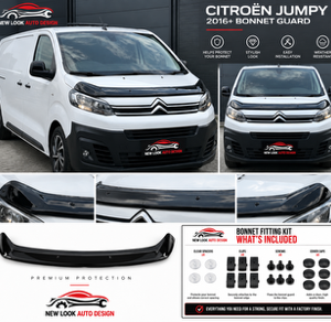 CITROËN JUMPY 2016+ BLACK BONNET GUARD / BONNET DEFLECTOR