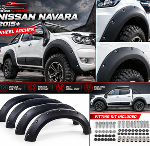 Nissan Navara 2015+ Black Wheel Arch Extension Flare Set – 4 Piece